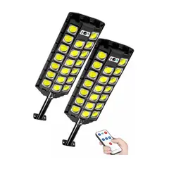 GENERICO - X2 Foco Led Exterior Con Sensor Movimiento Foco Solar 1200w W7101A-7