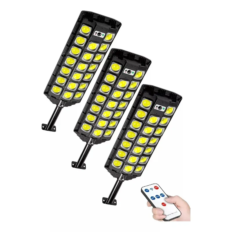 GENERICO - X3 Foco Led Exterior Con Sensor Movimiento Foco Solar 1200w W7101A-7