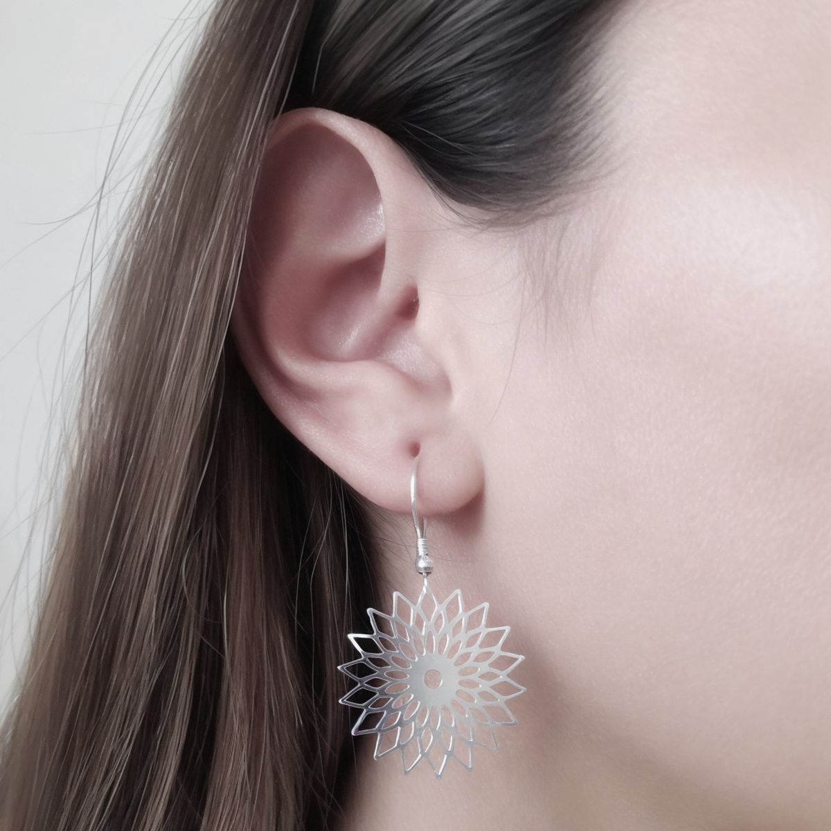 COGGIOLA - Aros Flor Calada Plata Fina 925