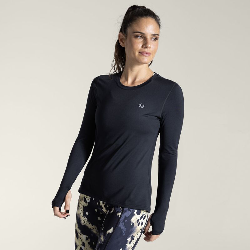 BSOUL - Polera primera capa Mujer First Layer Negro BSOUL