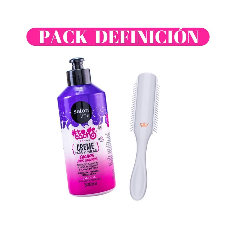 RIZOS CURLS - PACK DEFINICION Salón Line Crema De Peinar Cepillo Denman D3