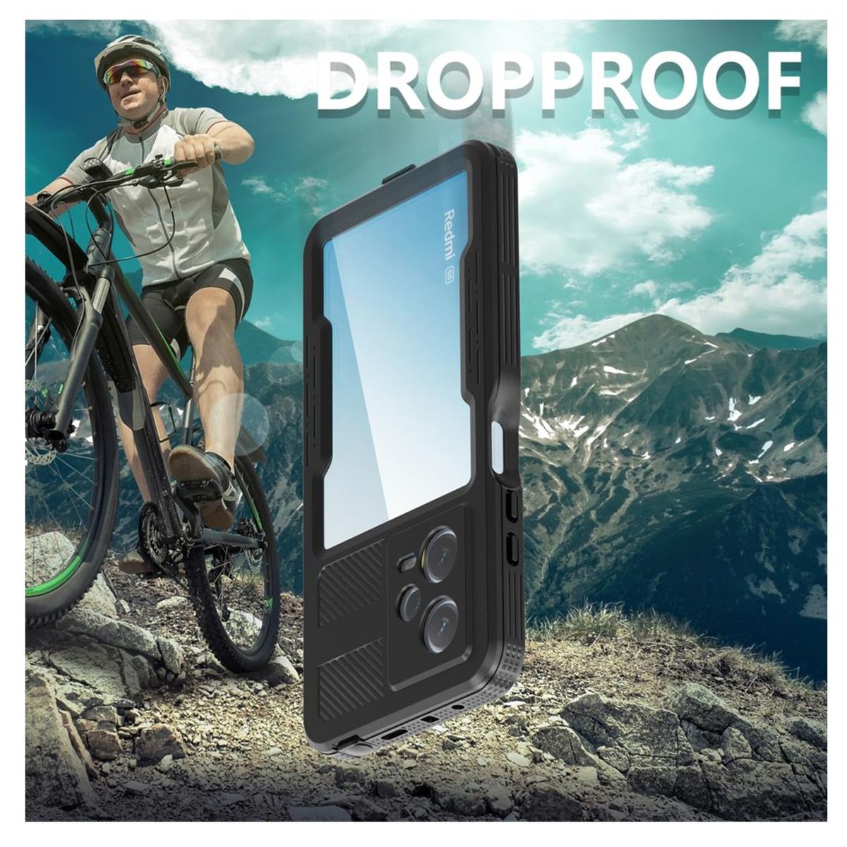 XUNDD - Carcasa para Xiaomi Redmi Note 12 Pro Sumergible Antigolpes Outdoor