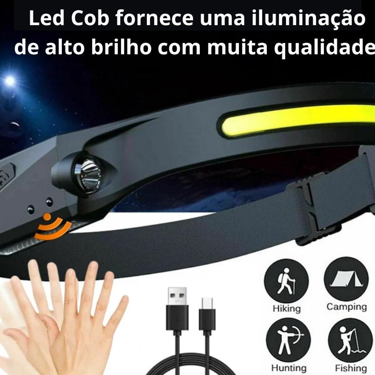 GENERICO - Linterna Frontal Led Brillante Luz Camping Lampara De Cabeza