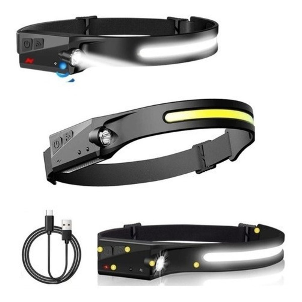 GENERICO - Linterna Frontal Led Brillante Luz Camping Lampara De Cabeza