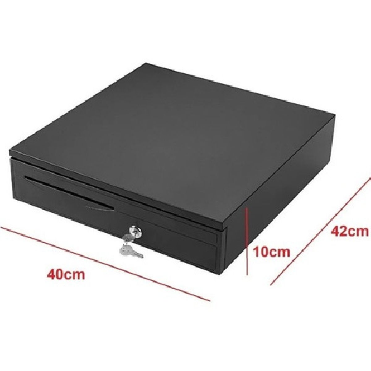 GENERICO - Gaveta de Dinero Metálica con Llave y Apertura Electrónica – 5 Compartimientos