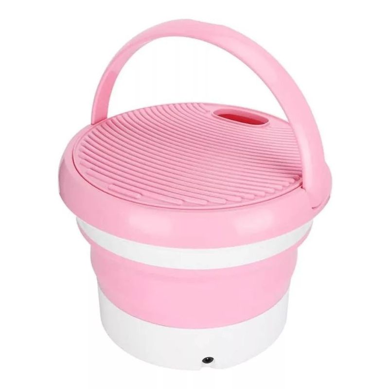GENERICO - Mini Lavadora Portátil Plegable 5 Litros Rosa