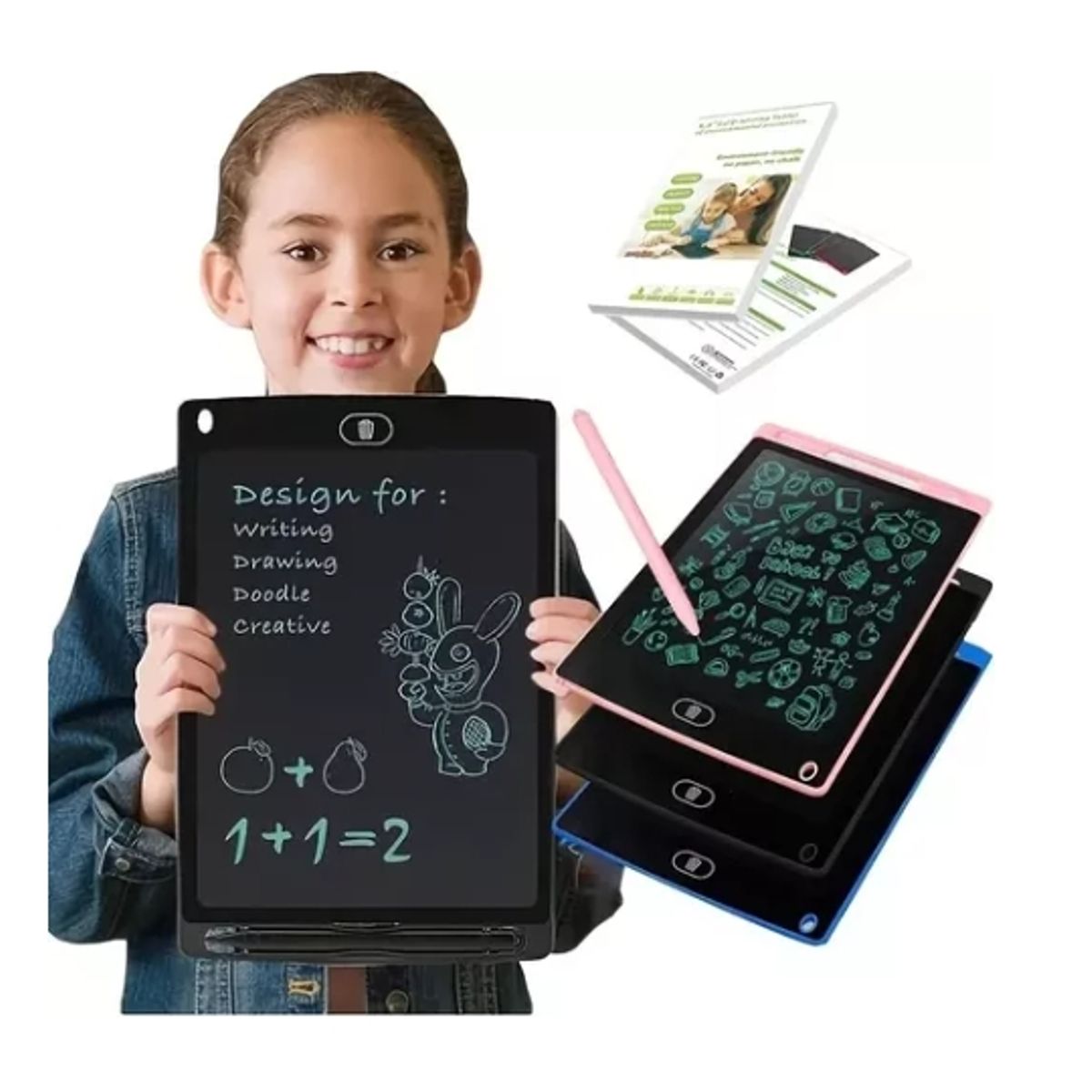 GENERICO - Tablet Lcd Magica Pizarra Niños Multicolor Dibujo 12pulgadas