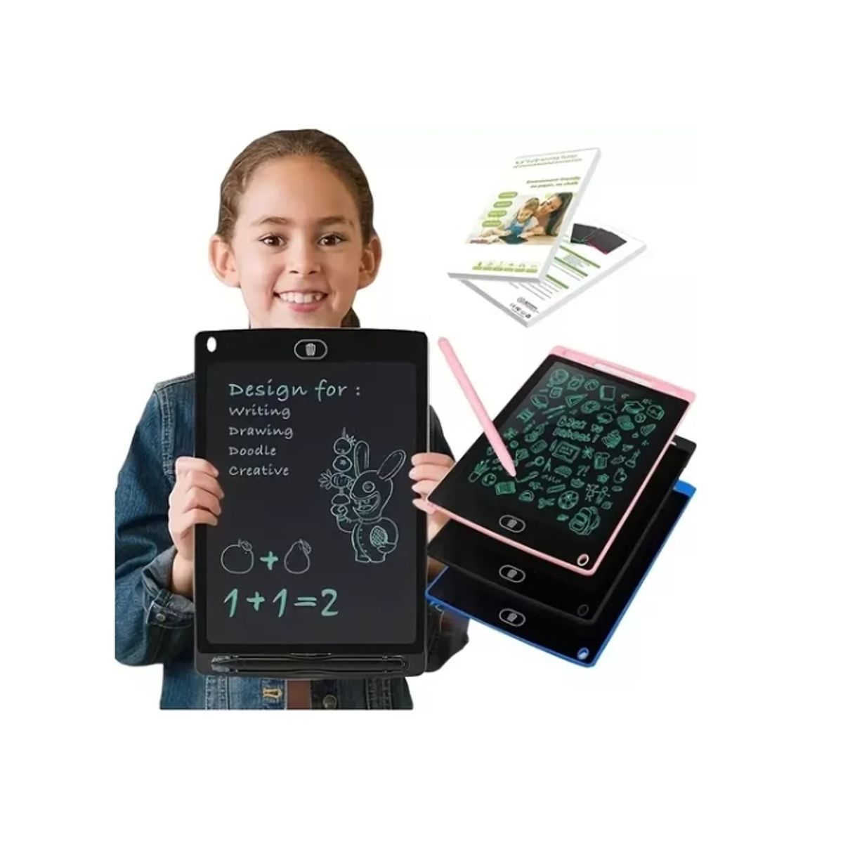 GENERICO - Tablet Lcd Magica Pizarra Niños Multicolor Dibujo 12pulgadas