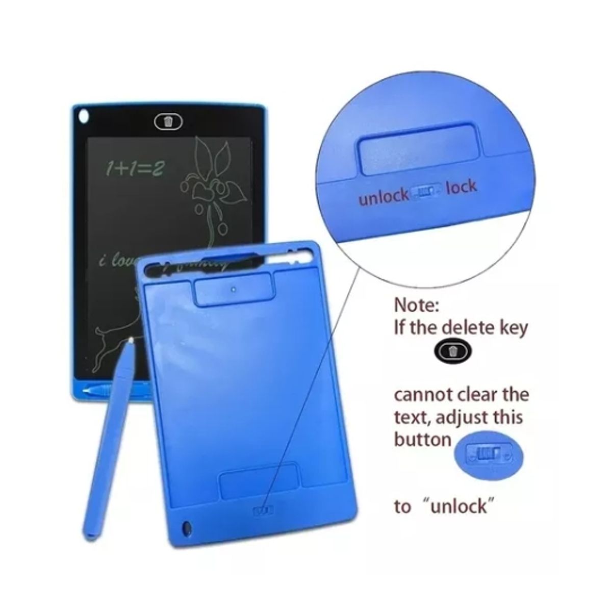 GENERICO - Tablet Lcd Magica Pizarra Niños Multicolor Dibujo 12pulgadas