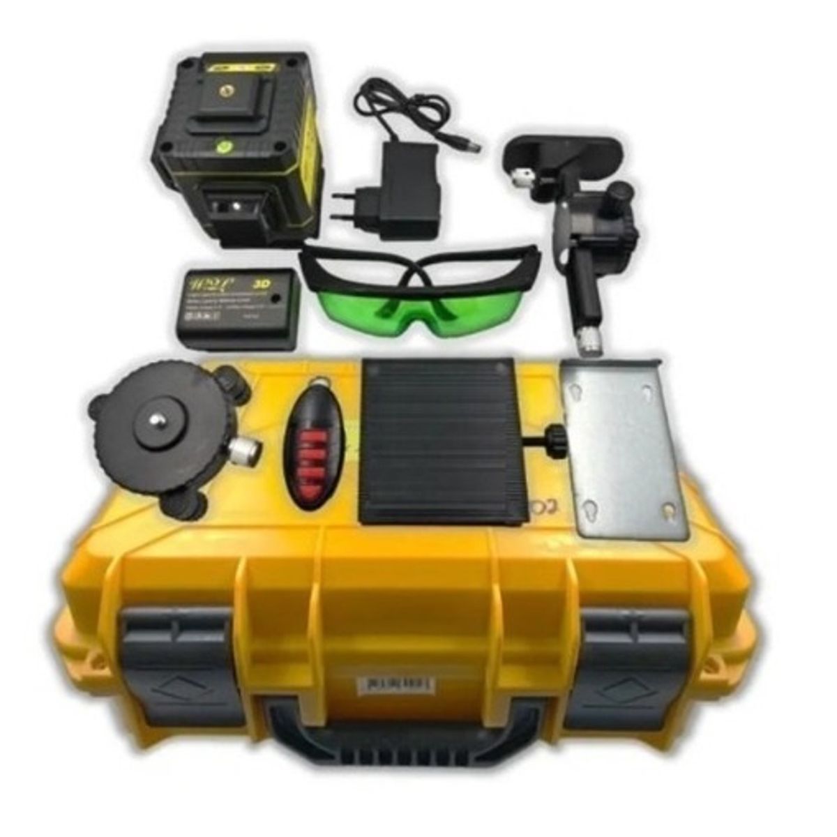 GENERICO - Nivel Laser Verde 360- 12 Lineas 3d Con Accesorios
