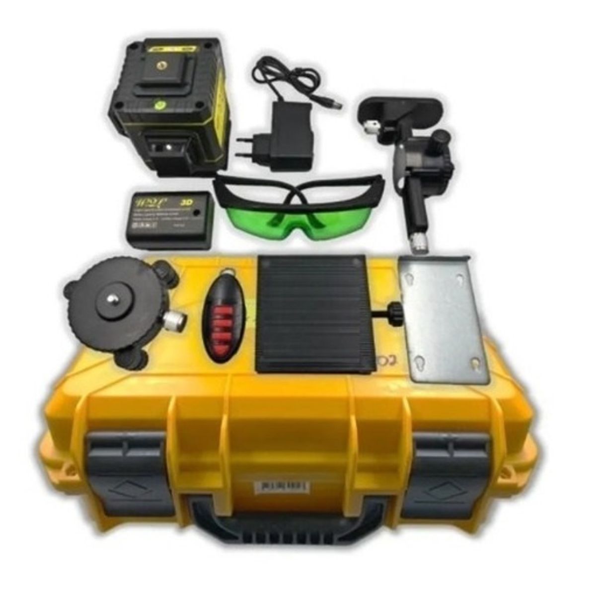 GENERICO - Nivel Laser Verde 360- 12 Lineas 3d Con Accesorios