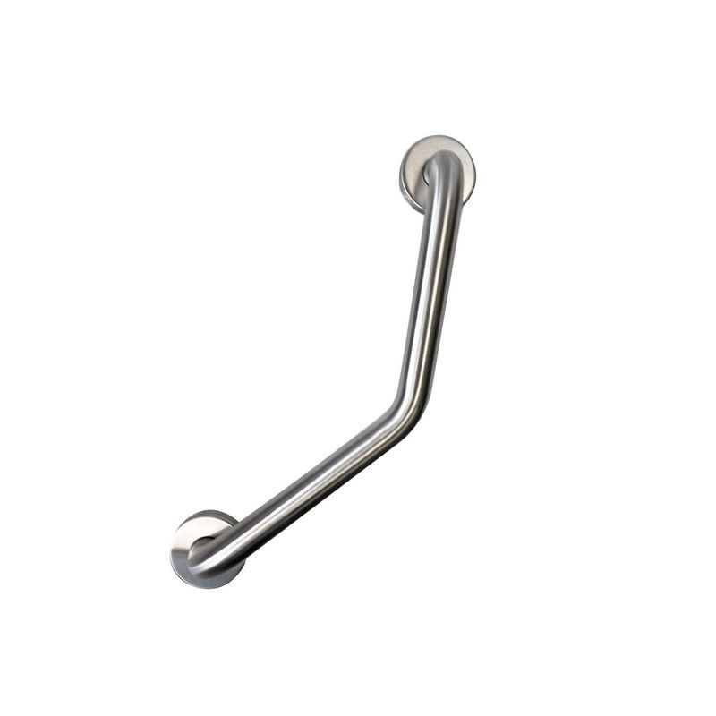 MAXCARE - Barra Angular Muro Izquierda Acero Inoxidable MAXCARE