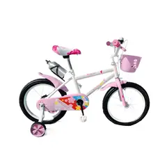 LUMAX - Bicicleta Infantil Aro 12 Rosado Con Rueditas