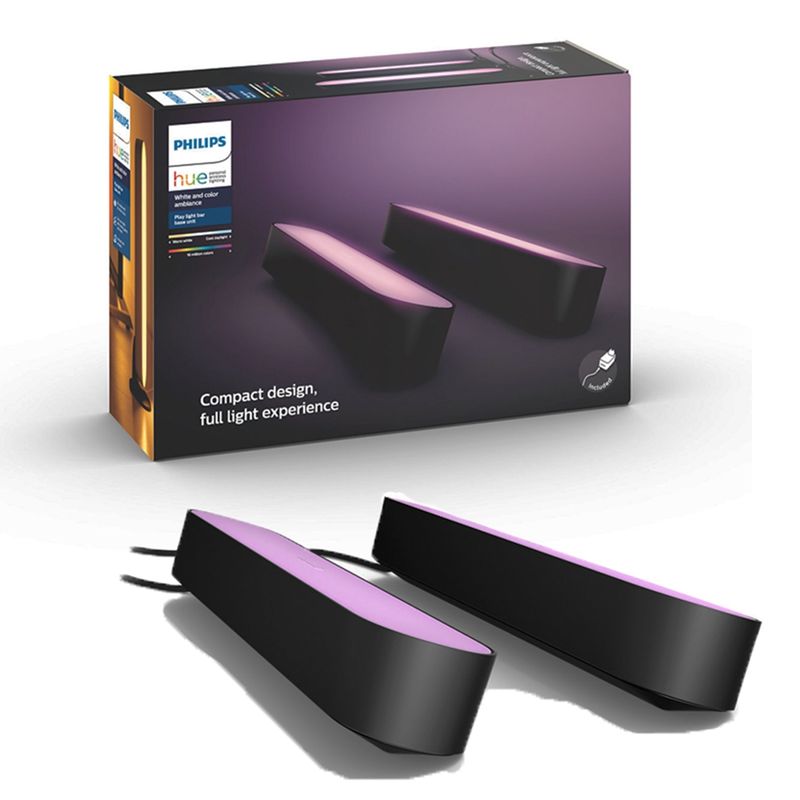 PHILIPS HUE - Philips Hue Play Kit Base 2 Barras + Fuente Alimentacion