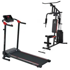 ULTIMATE FITNESS - PACK TROTADORA E100 + MÁQUINA HOME GYM P550 PRO 65 KG
