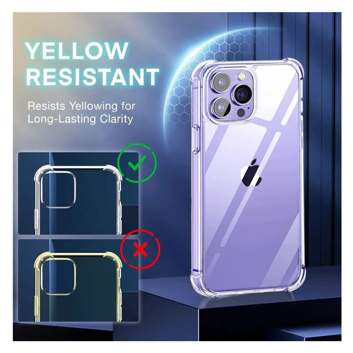 CELLBOX - Carcasa Antigolpe Transparente para iPhone 14 Pro