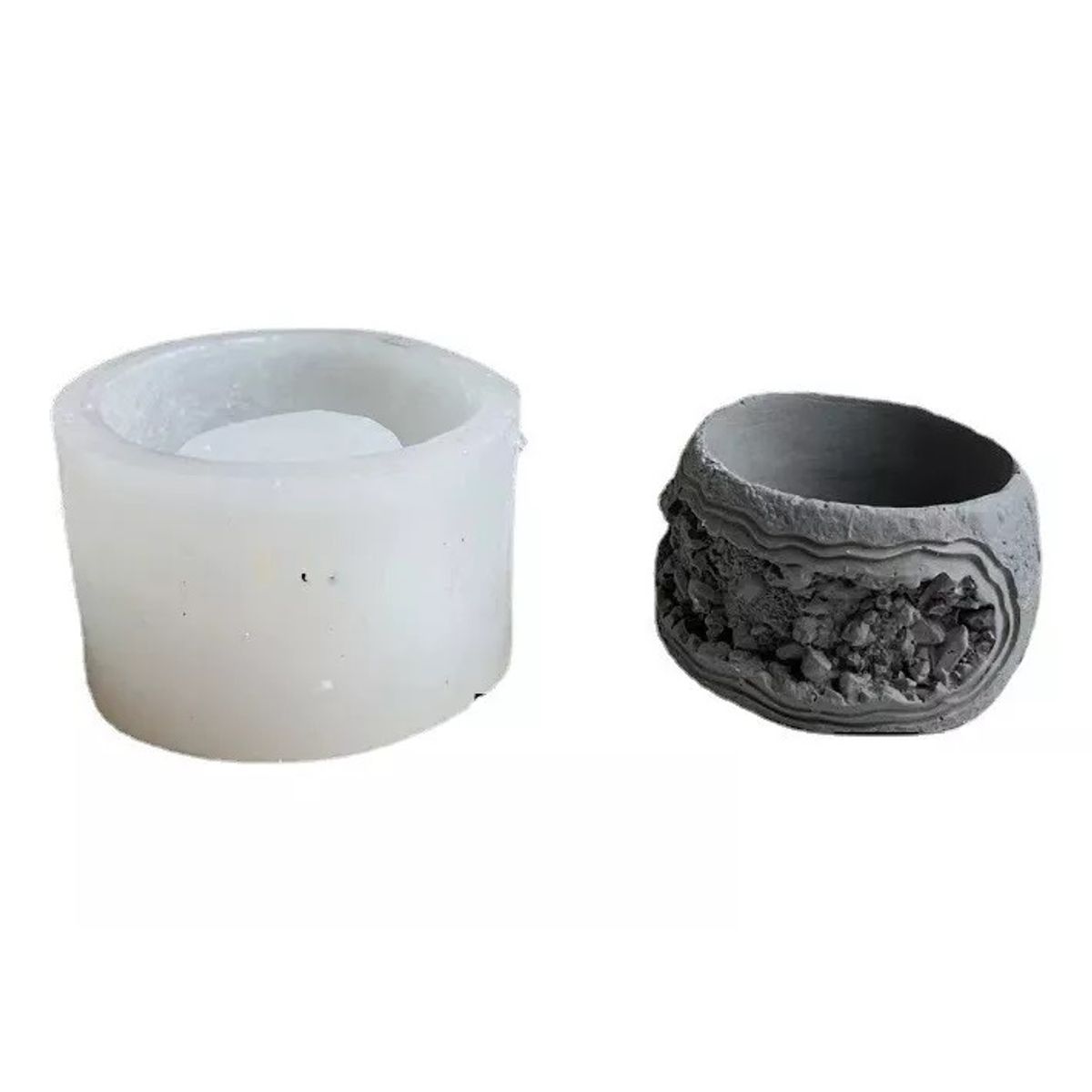 GENERICO - Molde Silicona Resina Uv Plato Vaso Maceta Modelo B