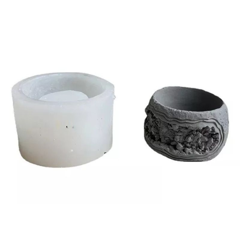 GENERICO - Molde Silicona Resina Uv Plato Vaso Maceta Modelo B