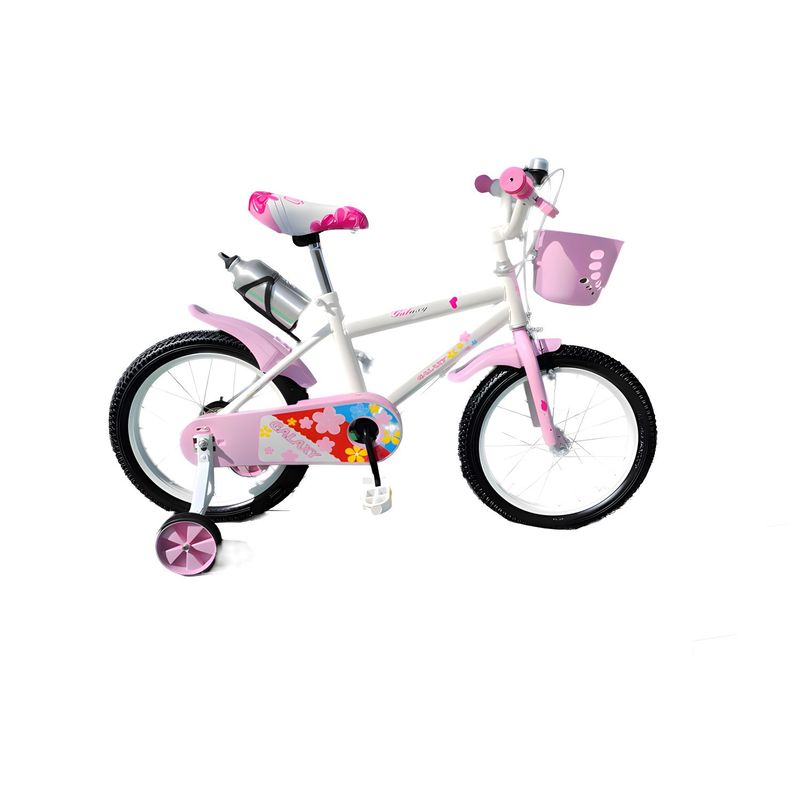LUMAX - Bicicleta Infantil Lumax Aro 16 Rosado Con Rueditas