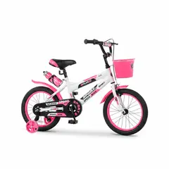 LUMAX - Bicicleta Infantil Aro 16 Rosado Con Rueditas