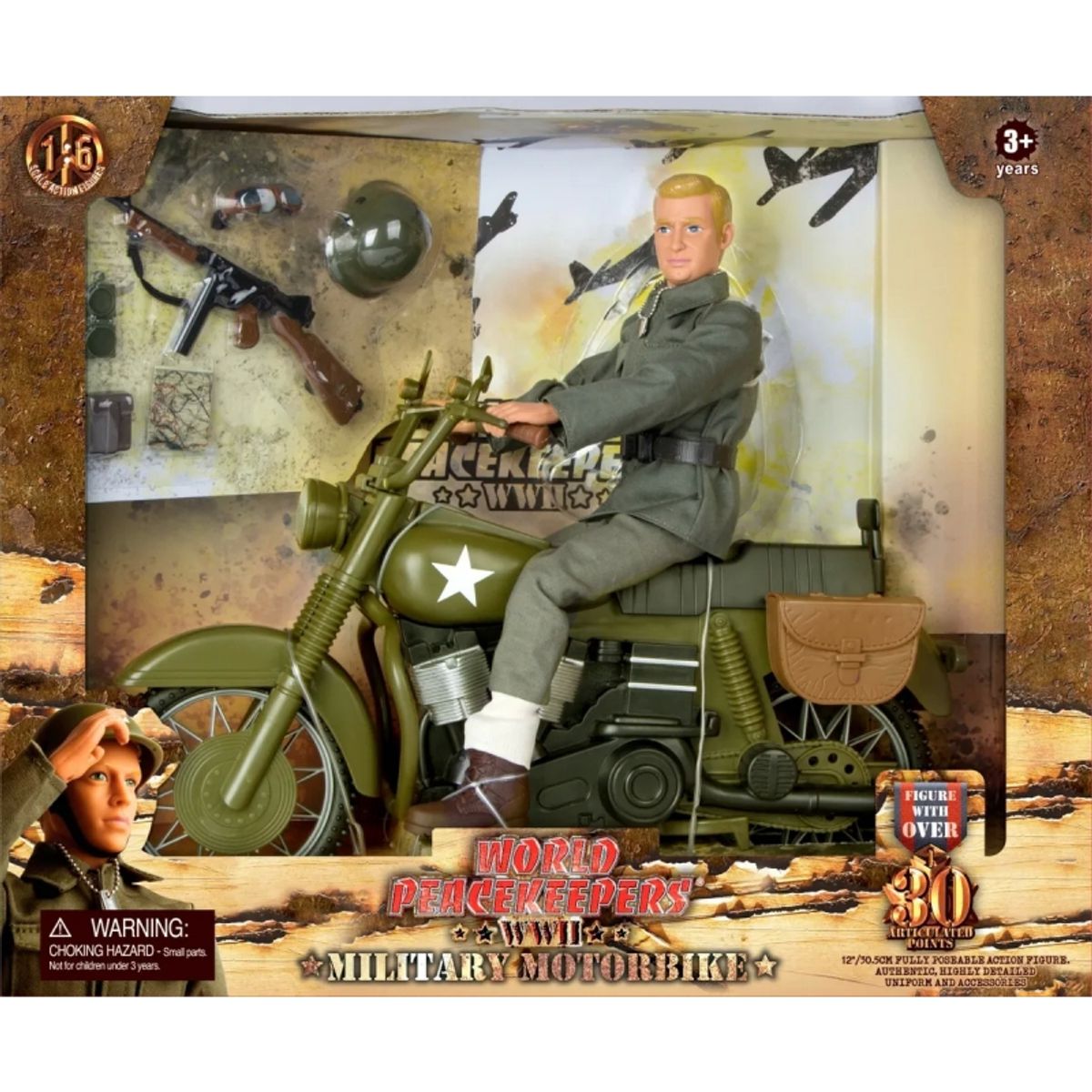 GENERICO - MCTOYS 90283 WORLD PEACEKEEPERS WWII MILITARY MOTORBIKE