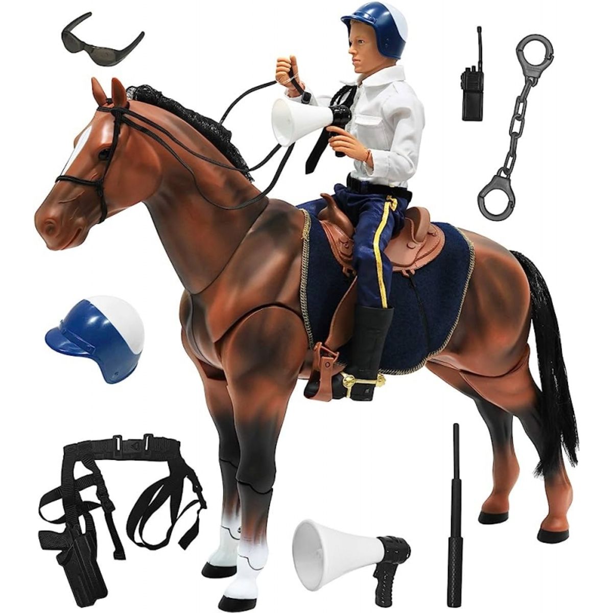 GENERICO - MCTOYS 90179 WORLD PEACEKEEPERS POLICE OFFICER ON HORSE
