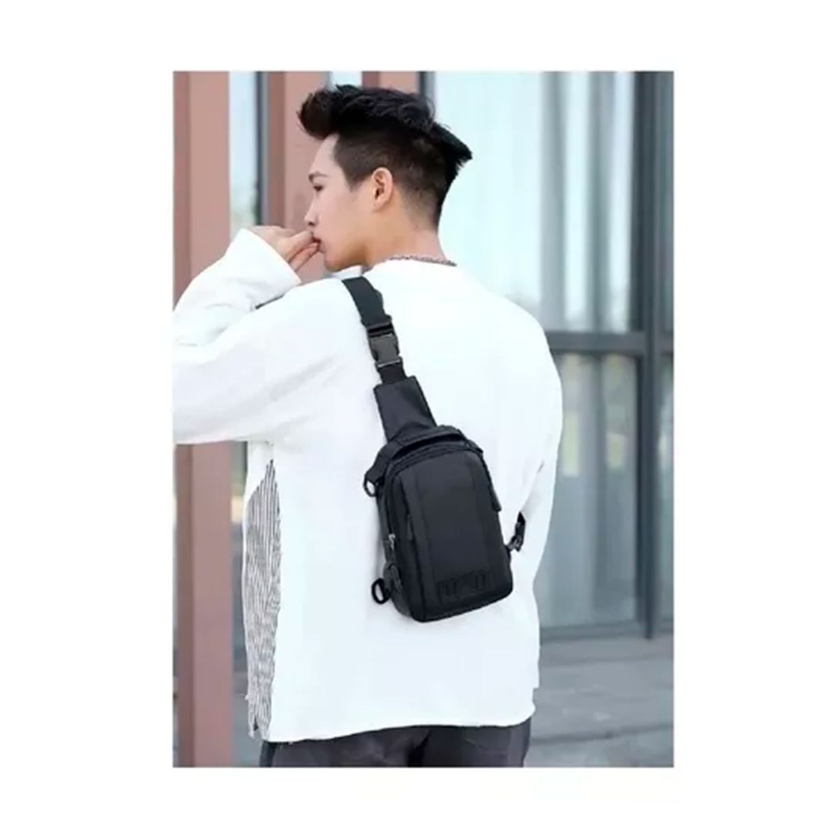 GENERICO - Bolso Banano De Moda Cruzado Carga Usb