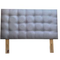 Respaldo Botoné Lino Gris Claro King