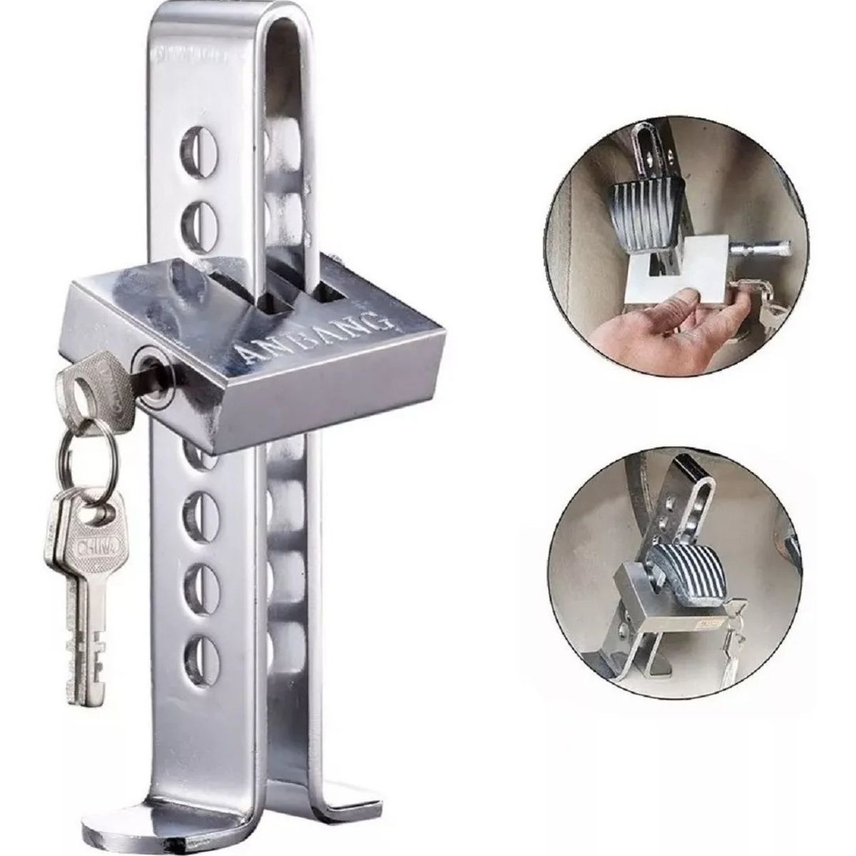 GENERICO - Traba Pedal Bloqueo Antirrobo Auto Traba Pedales Auto