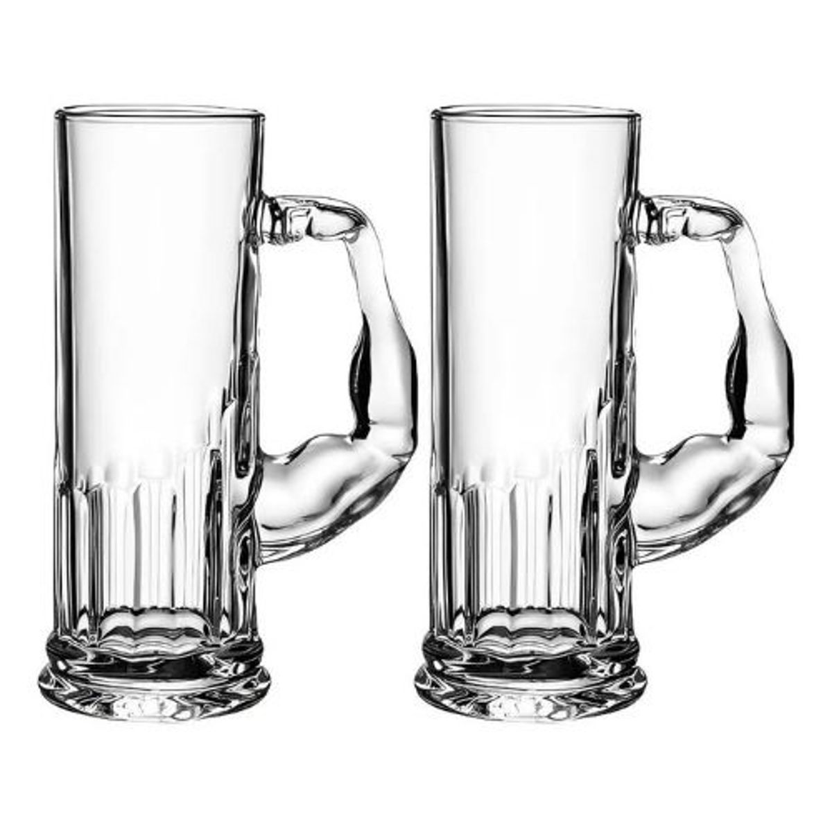 GENERICO - Set 2 Vasos Musculosos para Cerveza 600 ML