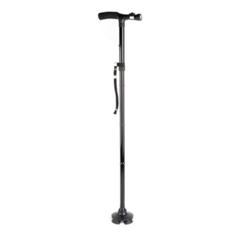 DOMA - BASTON ORTOPEDICO PLEGABLE CON LUZ LED 4 PUNTOS ANTIDESLIZANTES DOMA