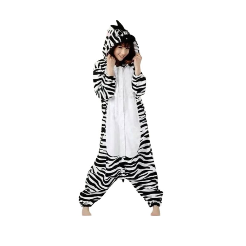 AGW Pijama Adulto Animales Cebra Kigurumi