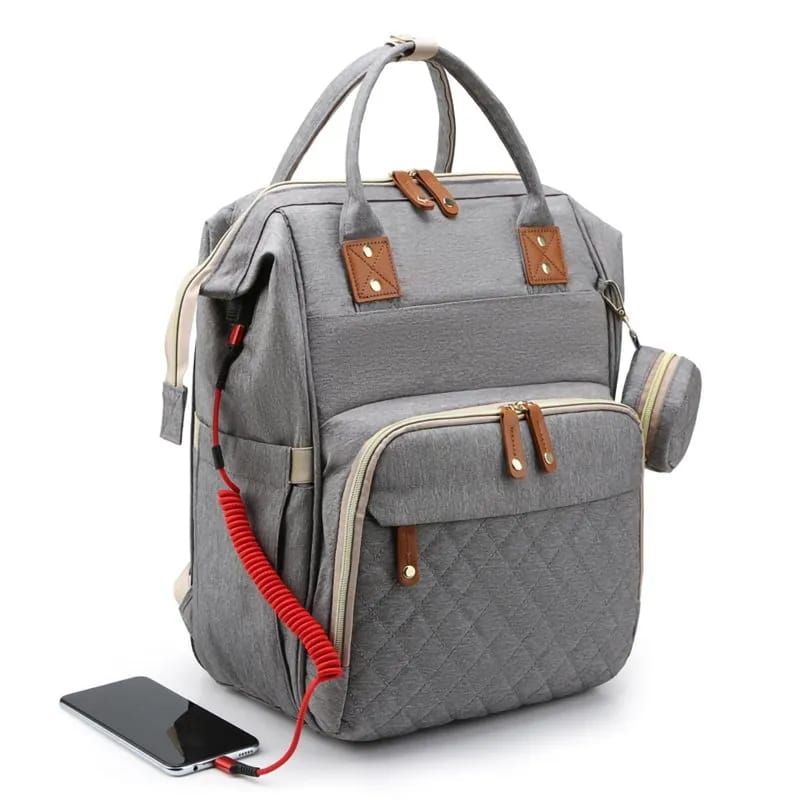 OEM - BOLSO MOCHILA MATERNAL PAÑALERA CON ENTRADA USB