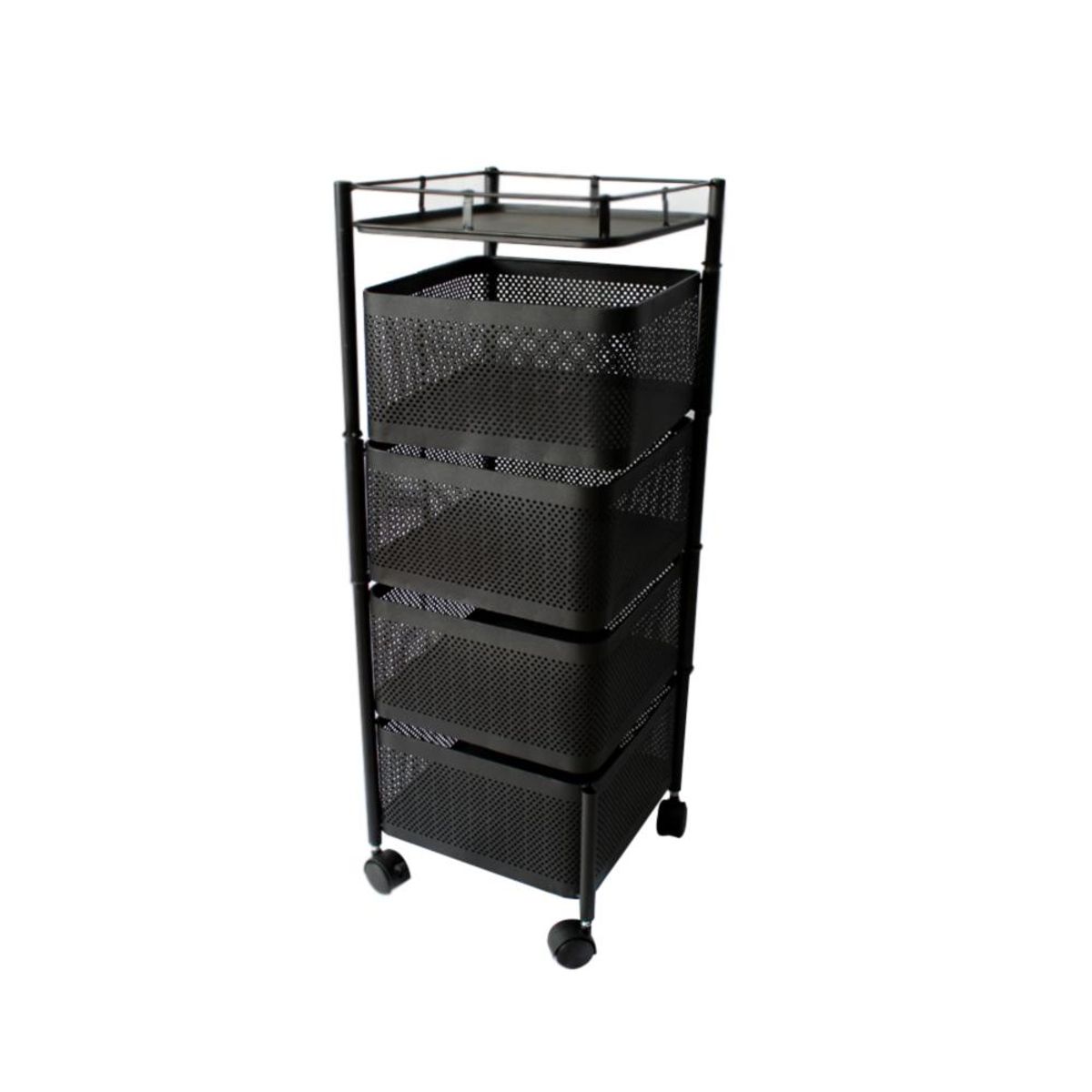 GENERICO - ESTANTE ORGANIZADOR VERDULERO FRUTERO 5 NIVELES CON REPISA GIRATORIA