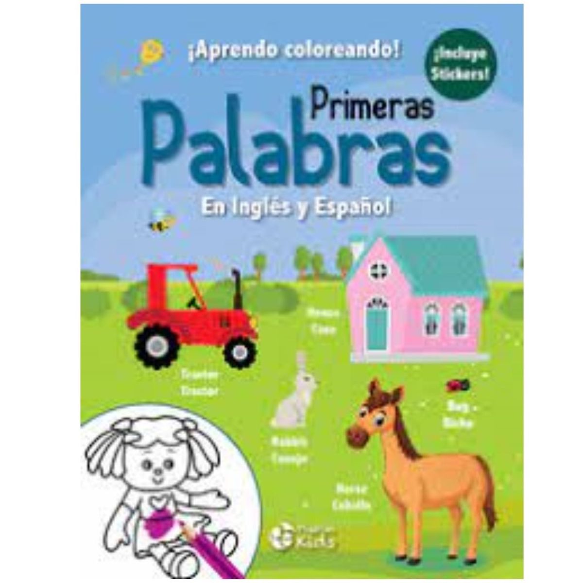 PLUTON EDICIONES - ¡Aprendo coloreando Primeras palabras en Inglés y Español