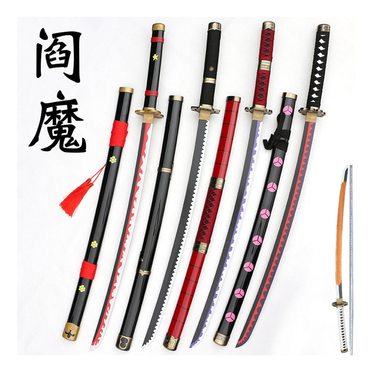 ZG STORE - Espada Katana One Piece Enma Cosplay Zoro Oden Madera