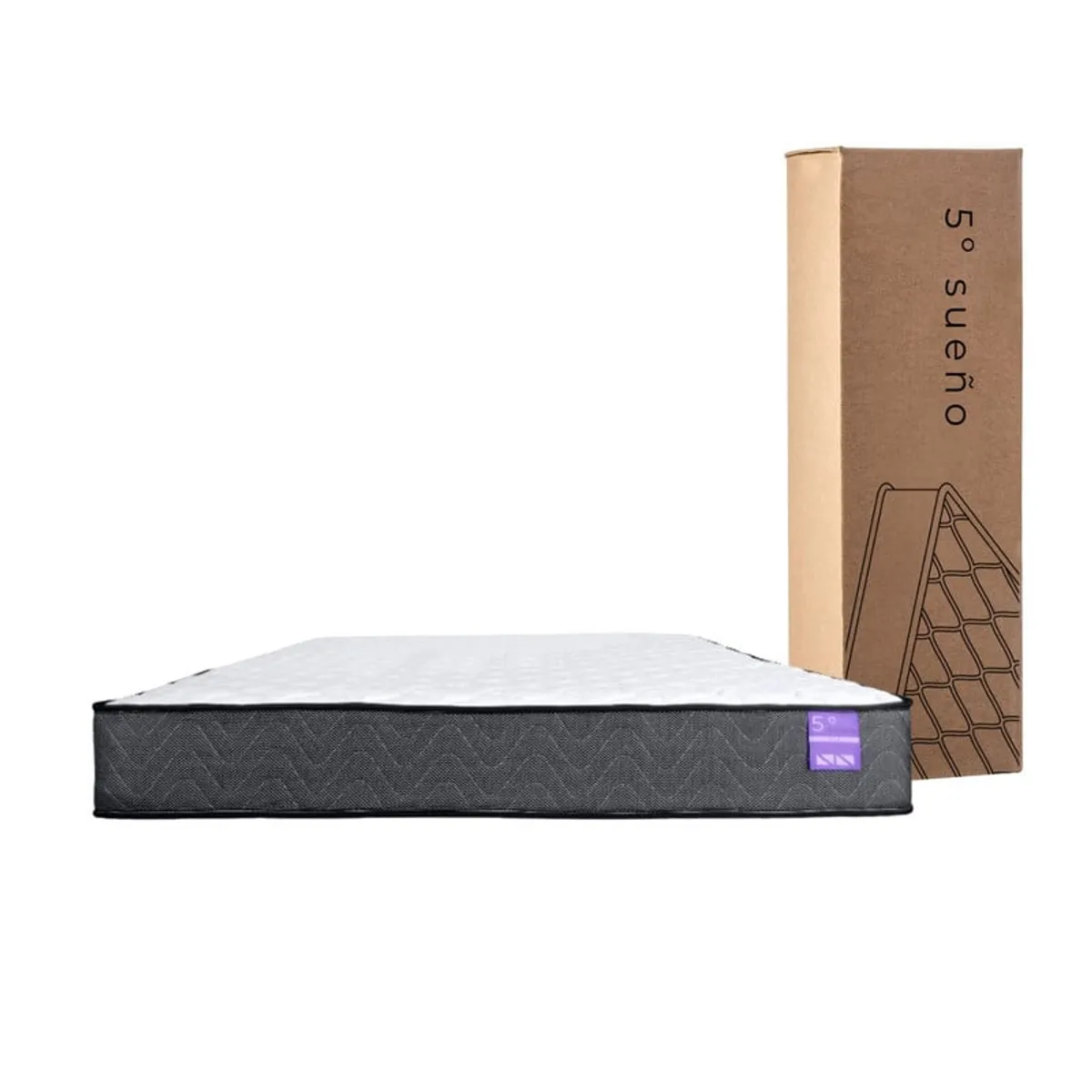 5 SUEÑO - Colchón 1 Plaza De Resortes 5° Sueño Aura 90x190x21cm