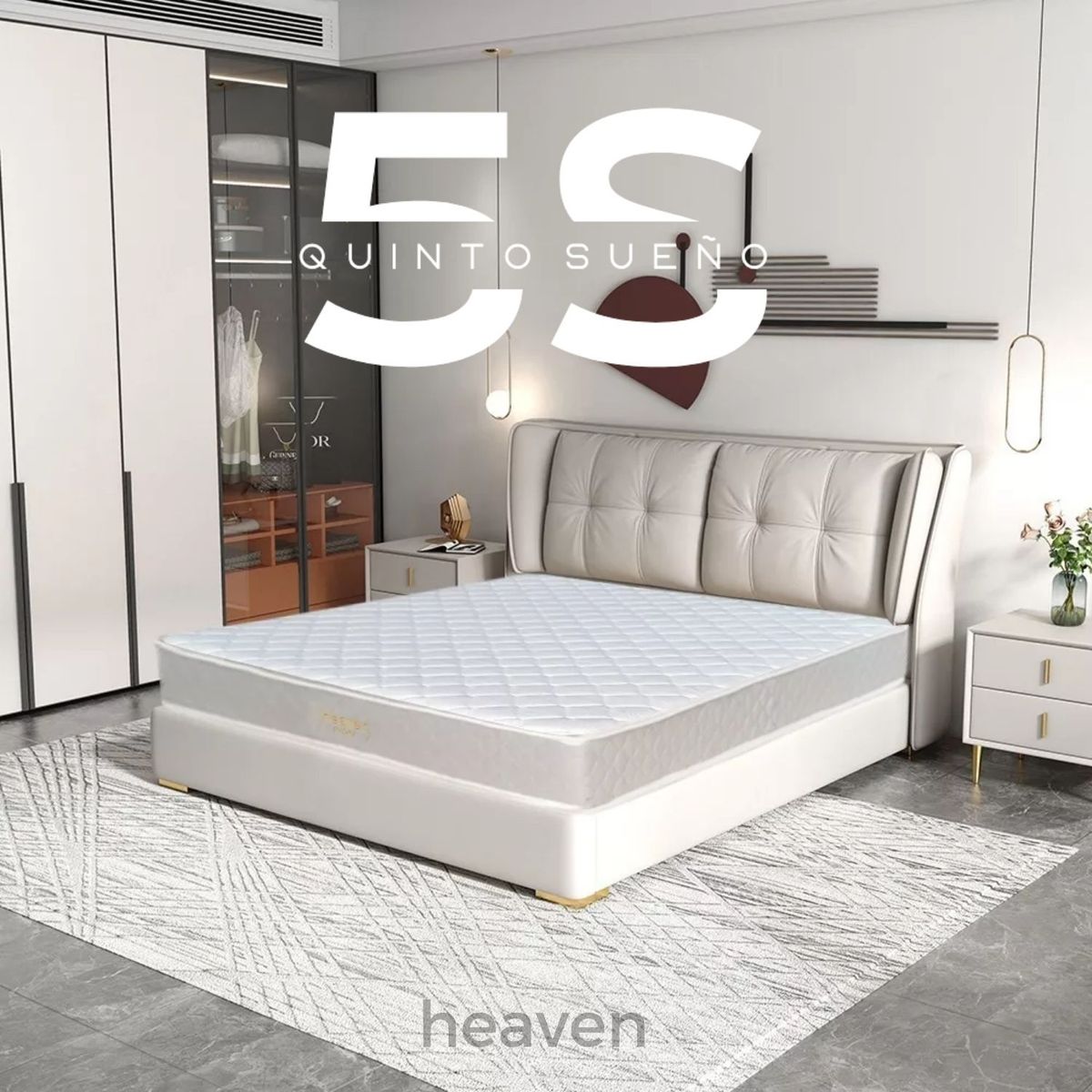 5 SUEÑO - Colchón 2 Plazas De Resortes 5° Sueño Heaven 150x190x23cm