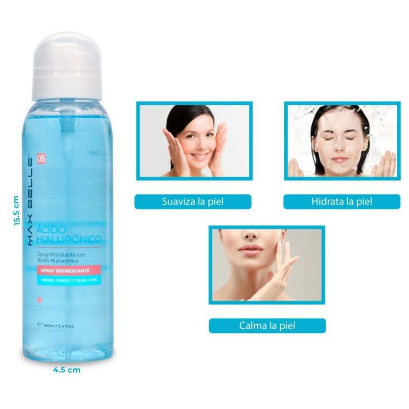 GENERICO - Spray hidratante con Ácido hialurónico MAX BELLE 160ml