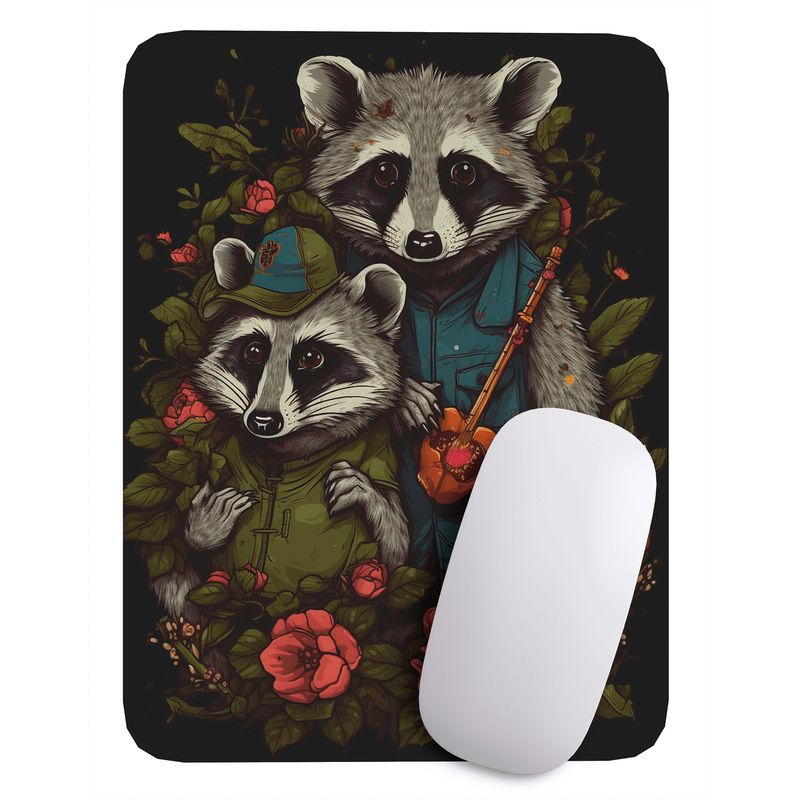 GENERICO - Mouse Pad Mapache Arte de animales - 17cm X 21cm D48