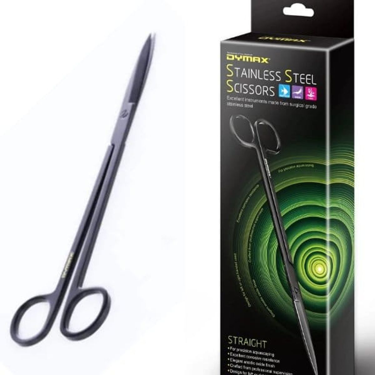 GENERICO - Dymax tijera acero inoxidable recta 23cm para plantas