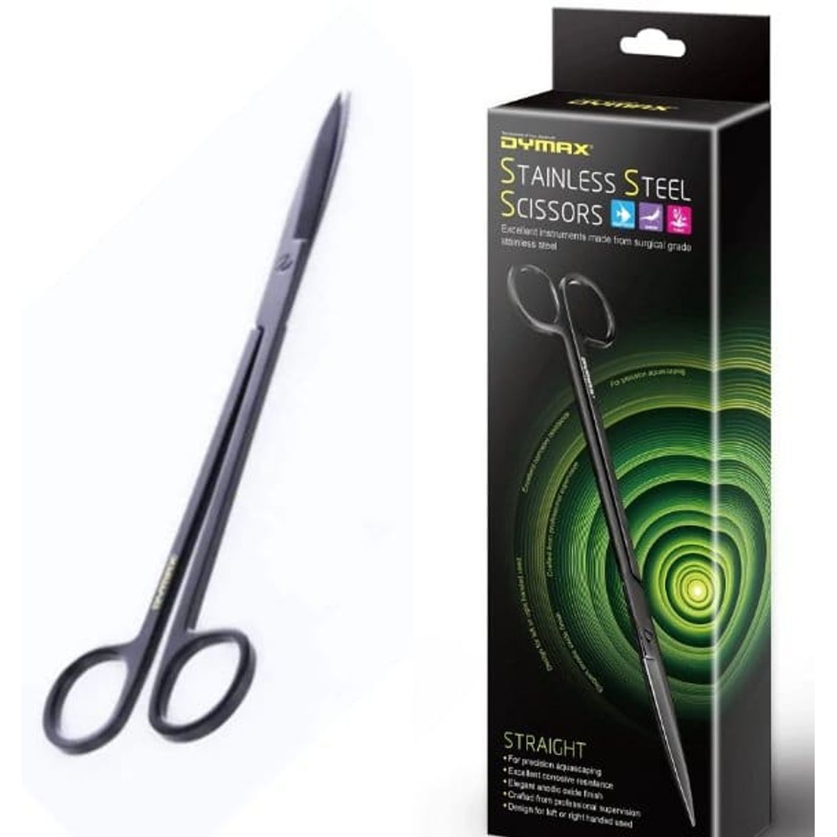 GENERICO - Dymax tijera acero inoxidable recta 23cm para plantas