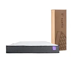 5 SUEÑO - Colchón 2 Plazas De Resortes 5° Sueño Aura 150x190x21cm + 2 Almohadas