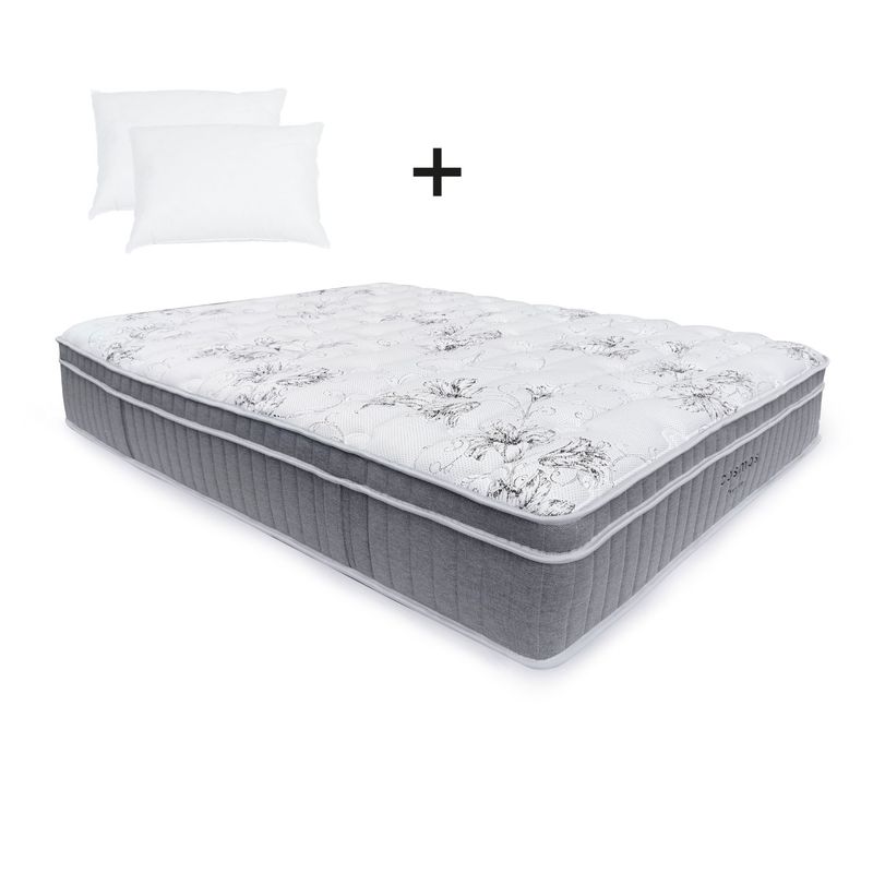 5 SUEÑO - Colchón 2 Plazas De Resortes 5° Sueño Cosmos 150x190x32cm +2 Almohadas