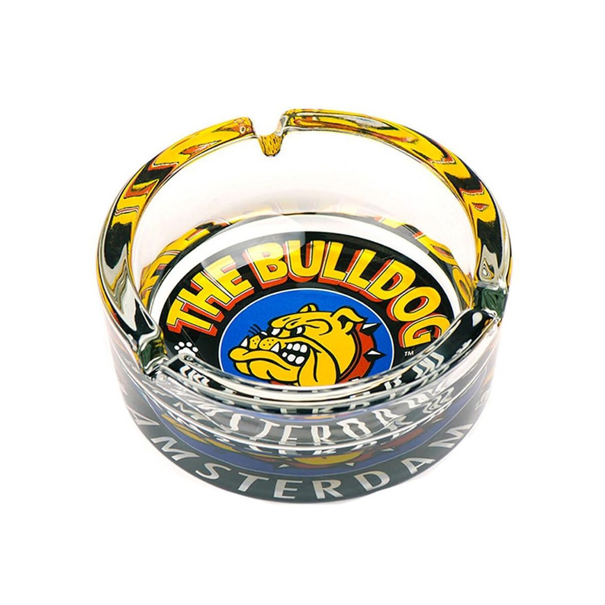 GENERICO - Cenicero Bulldog Amsterdam Vidrio Grueso Logo color