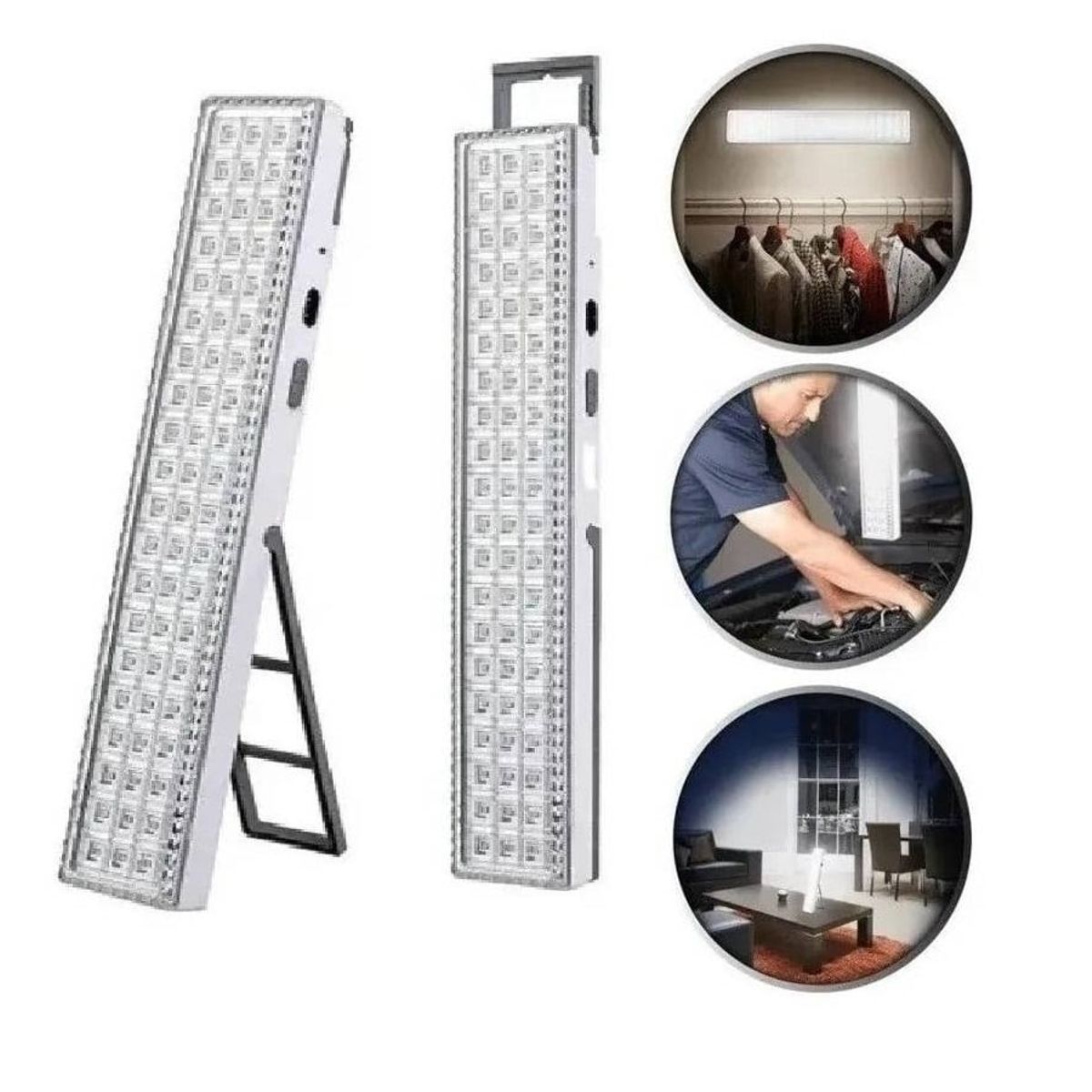 GENERICO - Lampara De Emergencia 60 Led Luminaria iluminación