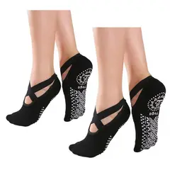 EVERSO - Pack 2 Calcetines Antideslizantes De Yoga Y Pilates Para Mujer