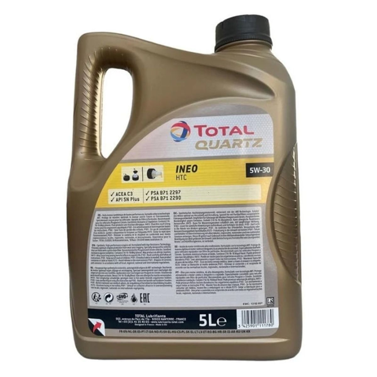 TOTAL - Aceite Total Htc 5w30 5 Litros Peugeot Citroen Bluehdi