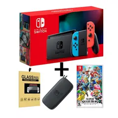 NINTENDO - Consola Switch Neón v2 y Super Smash BrosUltimate