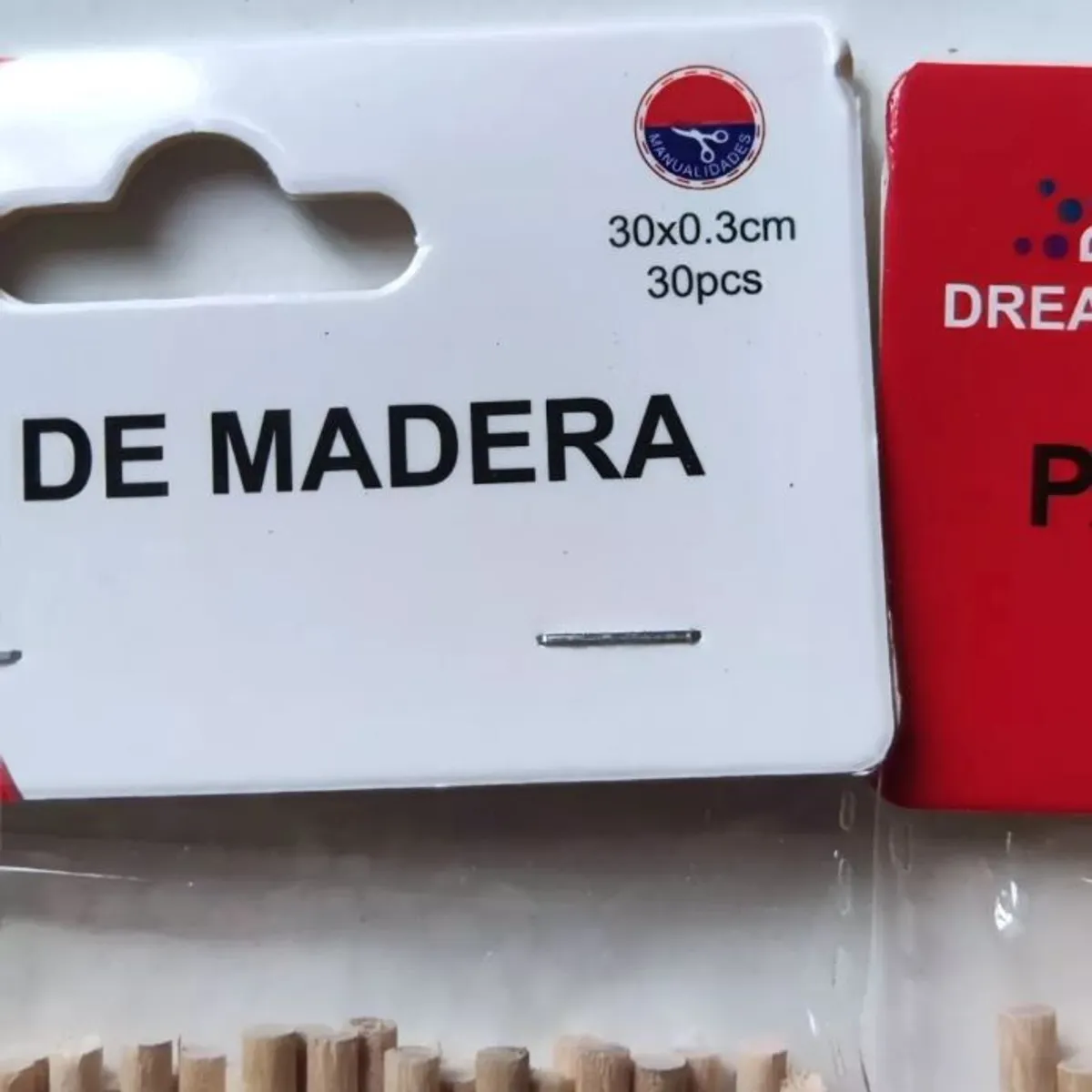 GENERICO - 4 Bolsas Palos Maquetas/madera 30 Cm X 0.3 Cm 120 Unidades